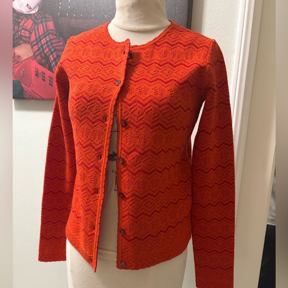 Brand new Gucci  kids size 12 Orange Button-Up Cardigan fits adults xs and s